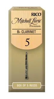 Mitchell Lurie Premium Bb Clarinet Reeds, Strength 5.0, 5-pack