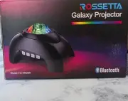 Rossetta Star Galaxy Projector Bedroom Bluetooth Speaker Night Light Black NEW