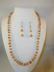 Natural Faceted Sunstone & Citrine Necklace & Earrings by Healing Light Stones