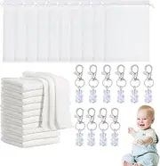 shjxi Cute Bear Towels Baby Shower, Fleece Bear Towel with Organza Bag Set, Bear Shape Folded Coral Fleece Towel 10X, Perfect for Valentine’s Day, Soft and Plush Baby Towels for Special