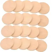 PHENOFICE Create Your Artworks 50pcs Blank Commemorative Coins Wood Rounds Engravable Wood Cutouts