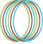 Sratte 6 Pcs Exercise Hoop Detachable Adjustable Plastic Hoops Snap Together Toy Hoop Color Playground Toys for Girls and Boys Party Games, Sports, Exercise, Dog Training