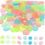 Cabilock 500pcs Glow in The Dark Garden Rocks: Luminous Stones Fish Tank Gravel Outdoor Pebbles Decor for Walkways Driveways Decoration