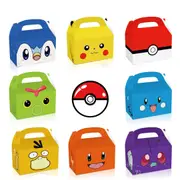 12PC Pokemon Face Lolly Loot Box Bag Candy Favour Box Party Supplies Decorations