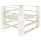 Outdoor Pallet Sofa Garden Patio Lounge Seat Bench Arm Chair Wood White