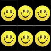 6 X Smiley Face Ball Squeeze Squish Toy Anti Stress ball Smile Bouncing