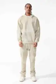 Jordan Craig Washed Stacked Jogging Set SEE YOU IN PARADISE (Khaki) Size S New!