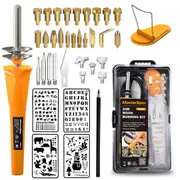 MasterSpec 37PC 30W Wood Burning Set Electric Soldering Iron Kit Iron Burner Hobby Kit