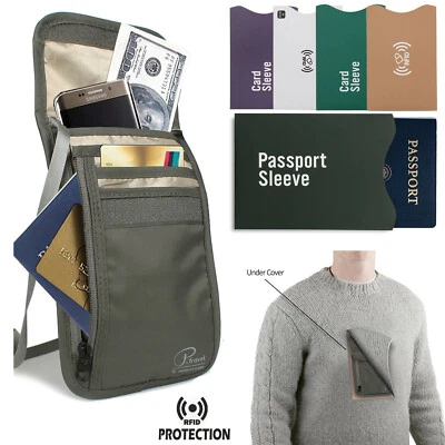 Passport and Card Money Ticket Holder Family Travel Passport Wallet +Card Sleeve