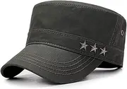 [Hbbgdiy] Military Hats for Men, Military Hat Men Women Army Cap Women Army Cap, Green, Large