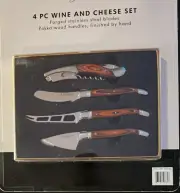 LAGUIOLE Four Piece Wine Corkscrew & Cheese Knife Gift Set, New