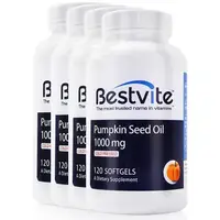 在飛比找PChome24h購物優惠-【美國BestVite】必賜力南瓜籽油膠囊4瓶組(120顆/