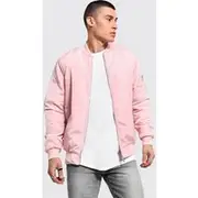 Mens Light Pink Ma1 Bomber Jacket
