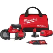 Milwaukee Compact Band Saw Kit 12V Li-Ion Brushless Cordless w/ Rotary Tool