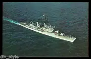USS Dewey DLG-14 postcard US Navy guided missile frigate