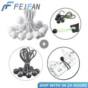 10pcs Bungee Cord Ball Tarp Canvas Tarpaulin Flagpole Ties Cord Ends Elastic Rop
