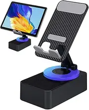 WJnflQN Wireless Speakers Phone Holder,Portable Rechargeable Phone Stand Speakers | Non-Slip Design Music Supplies for Almost Any Smartphone and Tablet