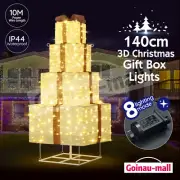 140cm Lighted Gift Box 3D Xmas Present Christmas Tree Decoration 200 LED Lights