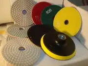 4" Diamond Polishing Pad 50 Pieces Grit 50 + Backer Granite Masonry travertine
