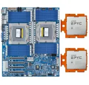 Gigabyte MZ73-LM1 E-ATX Motherboard + 2x AMD EPYC 9654 Unlocked CPU Processor