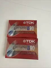 TDK Superior D 90 Normal Bias New Cassette Tapes.