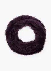 [Taking Shape] Taking Shape Fuzzy Snood in Purple, Cotton - Women's Accessories Purple