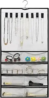[Generic] Hanging Jewelry Organizer Jewelry Storage Hanging Bag Double-sided Jewelry Earrings Necklace Hanging Bag Display Storage Bag