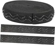 Veemoon 1 Roll Knit Stretch Elastic Strap Non Slip Waistband Band Spool for Sewing Costume Craft Projects Durable High Elasticity Material Yards Long