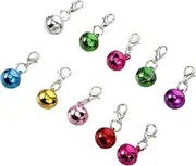FONDOTIN 10Pcs Crafted Pet Collar Bells Decorative Dog Collar Bells for Cats Dogs Durable Material Crisp Sound for Weddings Festivals