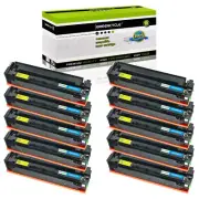 10PK Cyan Toner Fits for HP CF401A 201A Laserjet Pro MFP M277 M274n M277n M277dw