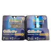 Gillette Proglide Power Refills 2 Cardridges = 2 Months Of Shaves