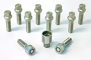 HR 1453801SET H&R Bolt Set Taper-Head M14x1.50-Length 38mm-10 pcs. -incl. Wheel-Locks