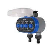Garden Hose Water Tap Timers Automatic Dual Outlet Irrigation System Sprinkler