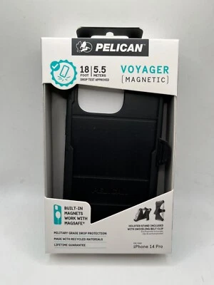 Pelican Voyager Series Magsafe Case With Holster For iPhone 14 Pro (6.1") Black