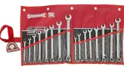 Sidchrome METRIC/A/F RING & OPEN END SPANNER SET SCMT22105 16Pcs *Aust Brand