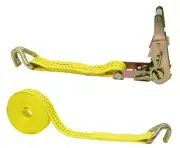 20 Pack, 1.5" x 16' Ratchet Strap Tie Down, Double J Wire Hook On Each End.