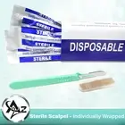 10 Disposable Sterile Surgical Scalpels #10 With Graduated Plastic Handle