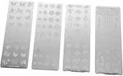 MERRYHAPY Flower Nail Art Stamping Templates 4 Pack for Diy Manicure and Nail Art Decor