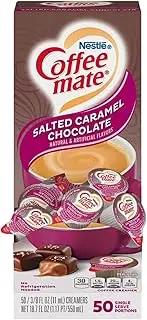 Coffee Mate Salted Caramel Chocolate 50 Single Serve Portions Liquid Coffee Creamer 18.7FL Mini Cups