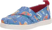 [TOMS] Girls Alpargata Loafer Flat, Ultramarine Blue Glow in The Dark Dinos in Space, 9 Little Kid