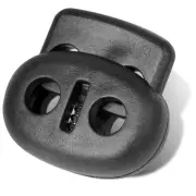 30PCS Plastic Cord Lock End Toggle Double Hole Spring Stopper Fastener Toggle...