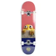 Push Skateboard Complete Peek Over Complete Soft Top 7.0" Salmon/Blue