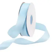 1" 25 Yard Satin Ribbon Thick Double Face Grosgrain Silk Ribbon Light Blue