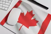 Canada Flag Mouse Pad for Computer Office Gaming Desk Non-Slip Mouse Mat
