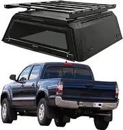 ATATNK 4x4 Waterproof Aluminum Alloy Or Steel Pickup Hardtop Topper Camper Truck Canopy Truck Tonneau Cover Seal Truck Cap Compatible for Tacoma 5ft