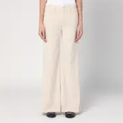 [Mother] Wide Jeans The Roller Fray Beige 30 Beige
