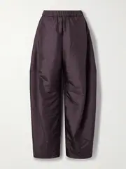 [Tibi] Tibi - Winslow Shell Barrel-leg Pants - Dark purple - large large Purple