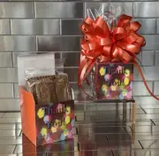 Thank You For Your Business Lotus Biscoff Cookies Gift Basket-Box And Orange Bow