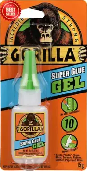 Super Glue Gel, Fast-Set, No-Clog, Thick Formula, Clear 15g (GG41008)
