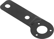 Fdit Drawbar Power Outlet Bracket Steel Plate Coupler 7 Pin Coupler for Trailers Boats RVs Black